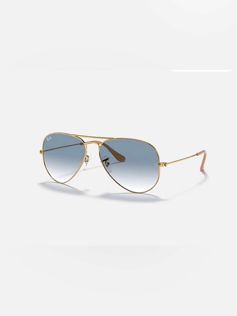 Ray-Ban Polished Aviator Gold Frame with Light Blue Gradient Lenses